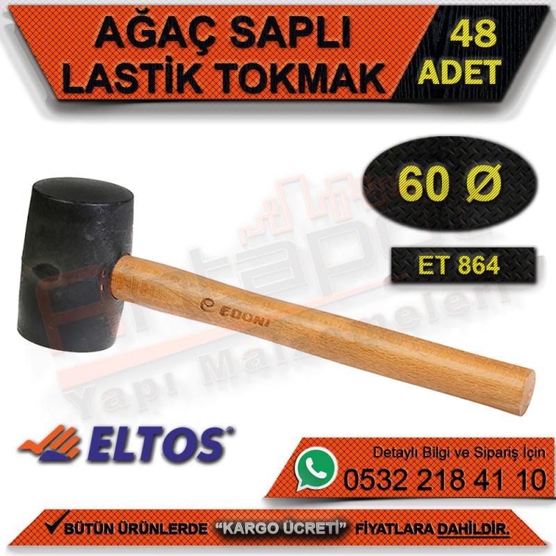 Edoni Et864 Ağaç Saplı Lastik Tokmak 60 Mm (48 Adet) - Çekiç, Keser, Tokmak